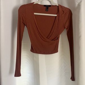 Long sleeve crop top
